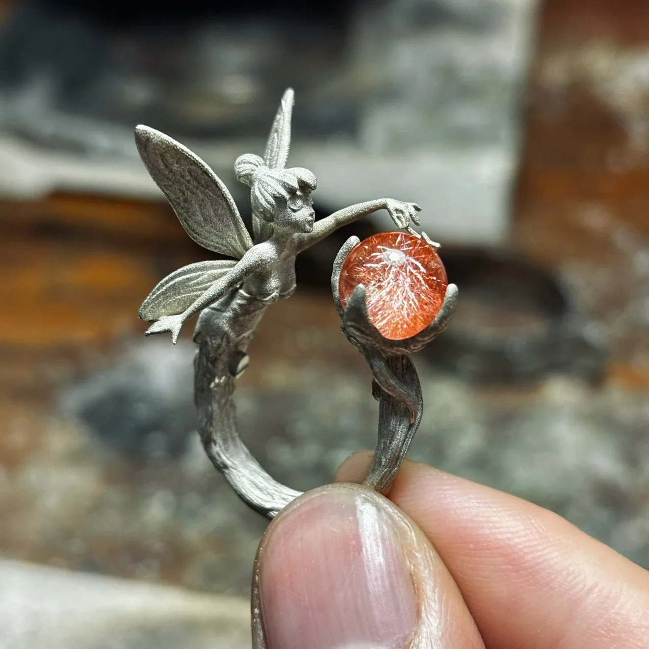 

Adjustable Angel Ring for Women Cartoon Fairy Open Band Princess Fashion Jewelry Romantic Love Anniversary Gift