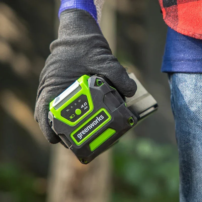 بطارية Greenworks 40 فولت الأصلية لبطارية ليثيوم GMAX 40 فولت G40B4 بطارية ليثيوم قوية Gen 2 متوافقة مع Greenworks 40 فولت