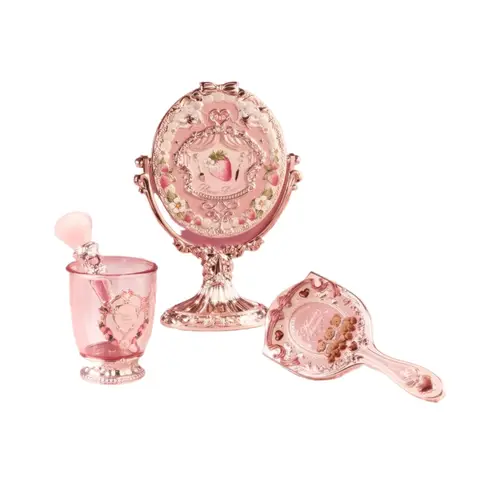 Flower Knows 9th Anniversary Desktop Mirror Air Cushion Comb Brush Bucket