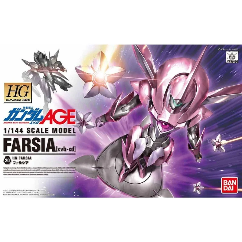 

Bandai Original GUNDAM Anime Model HG 1/144 GUNDAM AGE FARSIA XVB-XD Action Figure Assembly Model Toys Gifts for Children