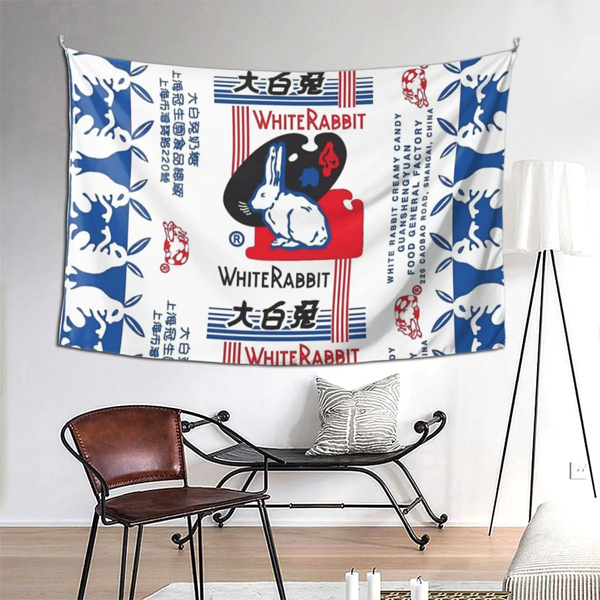 

Белый кролик конфетный гобелен хиппи настенный эстетический гобелен для украшения дома для гостиной спальни комната в общежитии