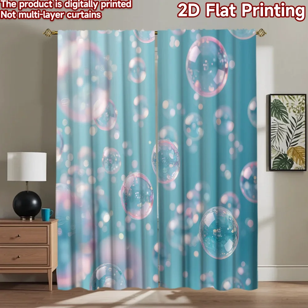 

1pc 2D flat Photography Backdrop Background cloth Floating Iridescent Bubbles 100% Polyester Festive Holiday Perfect for
