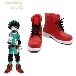 Anime My Hero Academia Izuku Midoriya Cosplay Shoes Halloween Carnival Boots PU Shoes Costume Prop