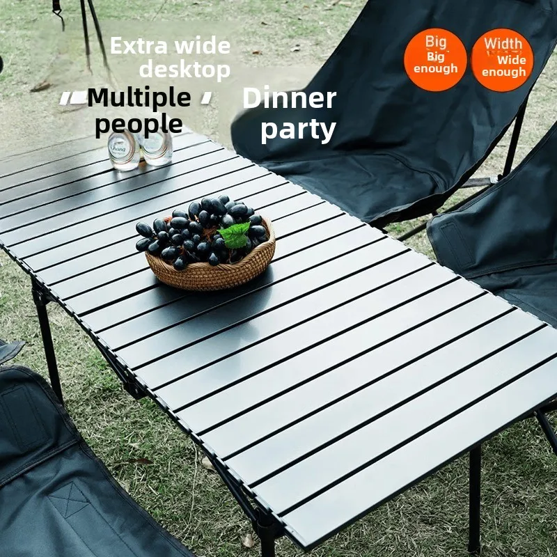 Outdoor high chair combination camping portable folding table and chair five-piece set
