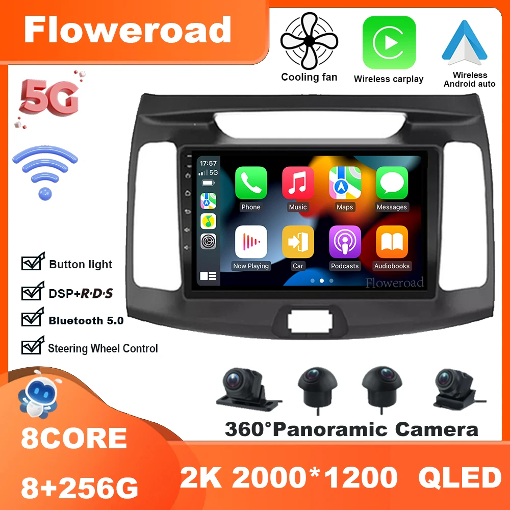 Android13 Car Radio Multimedi Video Player Navigation stereo For Hyundai Celesta 2011-2016 Carplay Auto 5GWiFi BT5.0 DSP GPS