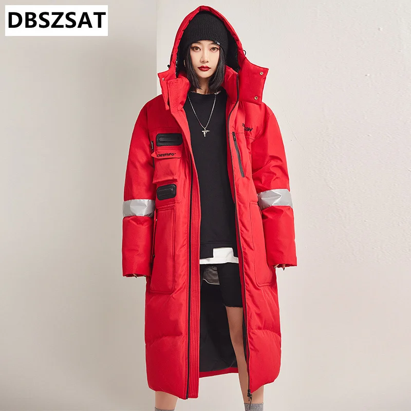 2026 Winter Jackets Hooded Casual Long Down Jackets Thicker Warm Parkas New  Outwear Winter Coats Slim Fit Jackets Size 4XL