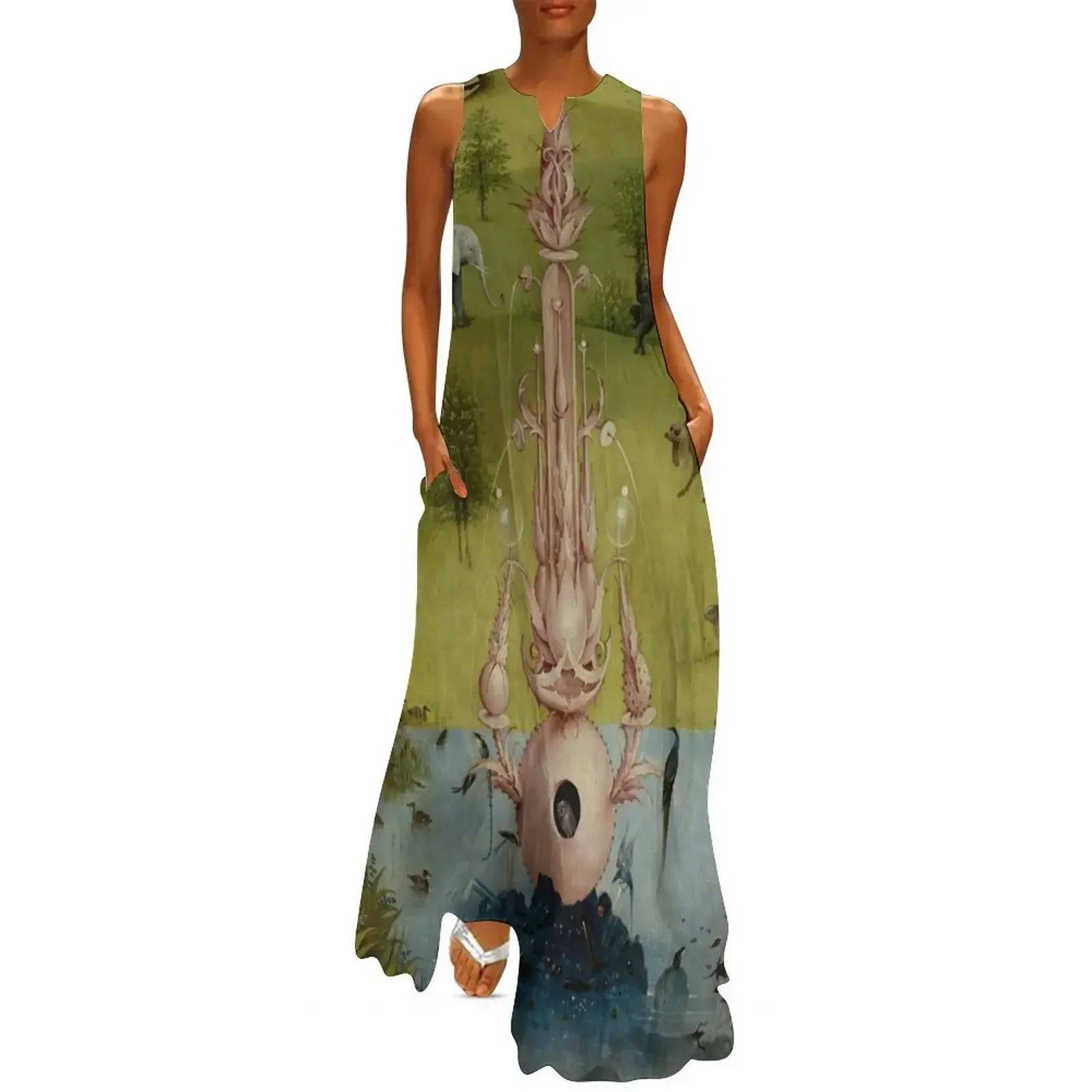 

The Garden of Earthly Delights - Hieronymus Bosch Long Dress wedding dresses for parties Woman clothing women dress Dress
