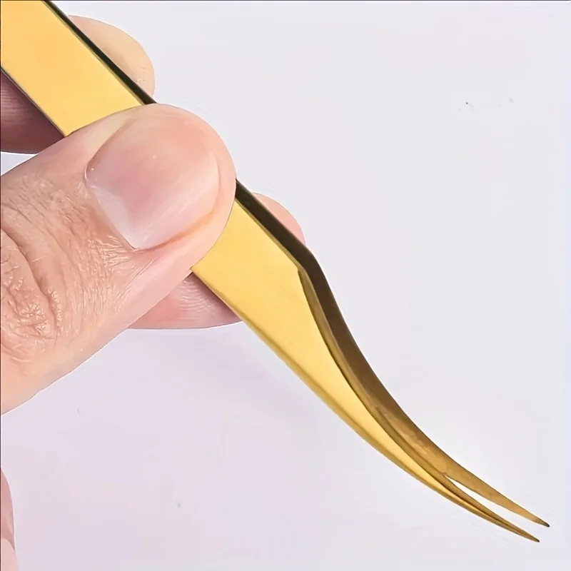 Juego de pinzas para pestañas de acero inoxidable, rizadores de pestañas de alta precisión, herramientas para trasplante de cejas para principiantes, herramientas de belleza