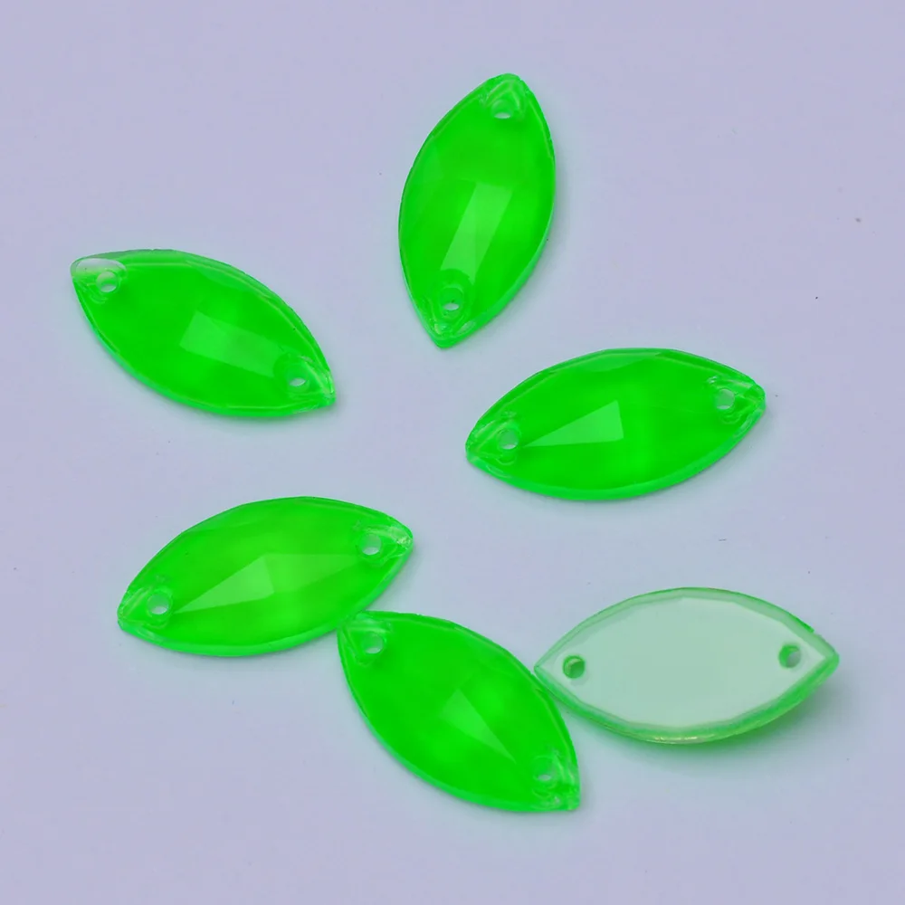 PUBRILEX Großhandel K9 Glas-Aufnähsteine mit Navette-Kanten und Facetten, DIY-Nähsteine mit flacher Rückseite für Kleidung, Taschen und Accessoires – Detail 15