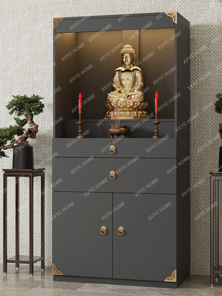 Buddha Niche Clothes Closet Modern Light Luxury Avalokitesvara Cabinet Simple Home Altar Altar Incense Burner Table