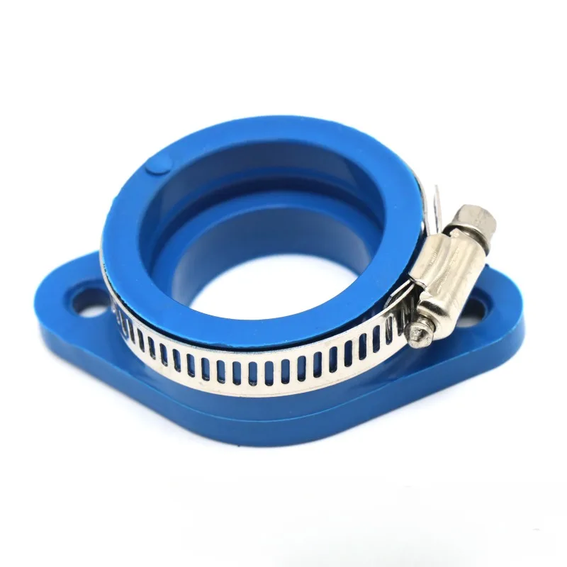 Adaptador de carburador de motocicleta, interfaz de entrada de goma, entrada de tubo con abrazadera apta para entrada de aire, Piezas de motocicleta