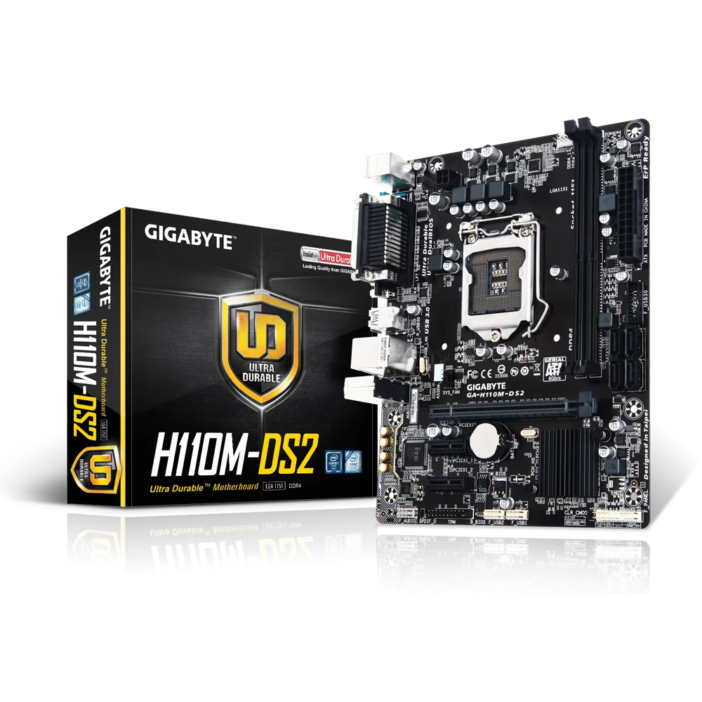 GIGABYTE GA-H110M-DS2 DDR4 Motherboard H110 LGA 1151 i3 i5 i7 DDR4 32G