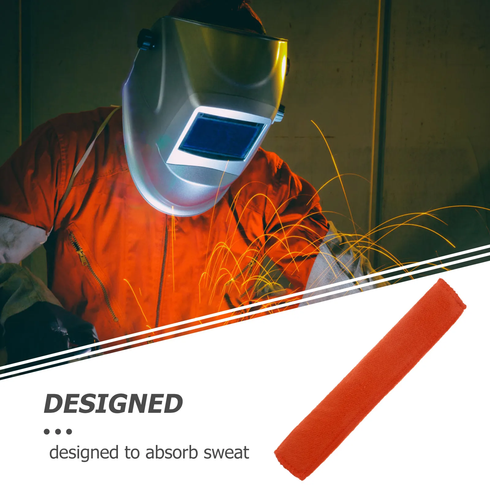 

4pcs Flame Retardant Sweatband Liner For Welding Cushion Pad Insert Removable Breathable Comfort Worker Hardhat Sweatband Safety