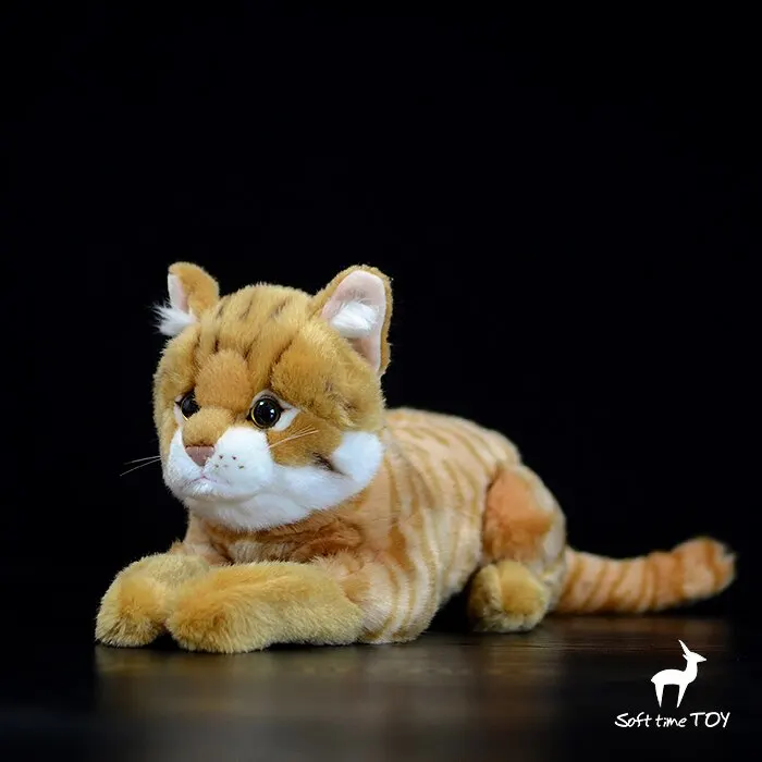 Japanese style cute lying down tiger-patterned cat,Ornamental Decorations Miniature Models, realistic stuff