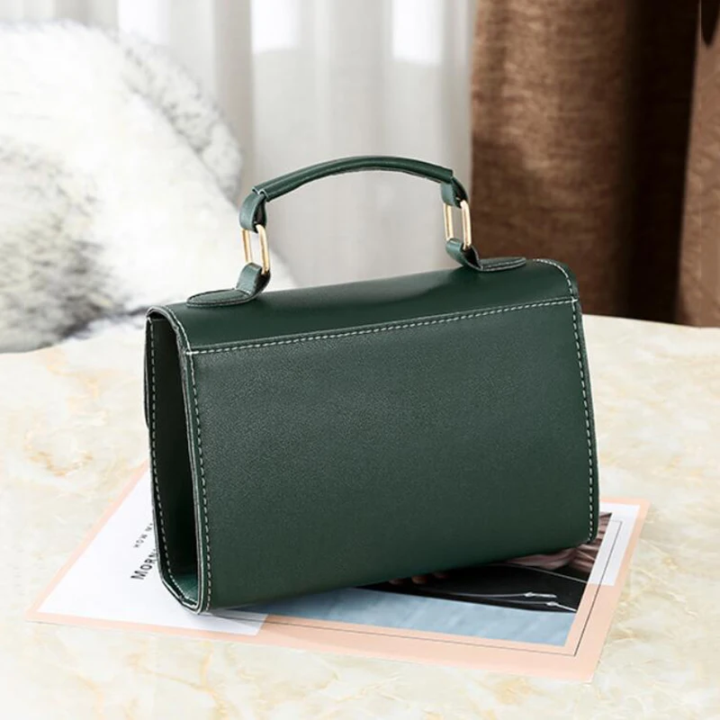 Fashion Shoulder Bag For Women PU Leather Crossbody Bag Design Lady Handbag Vintage Large Capacity Small Square Bag Lady Purse