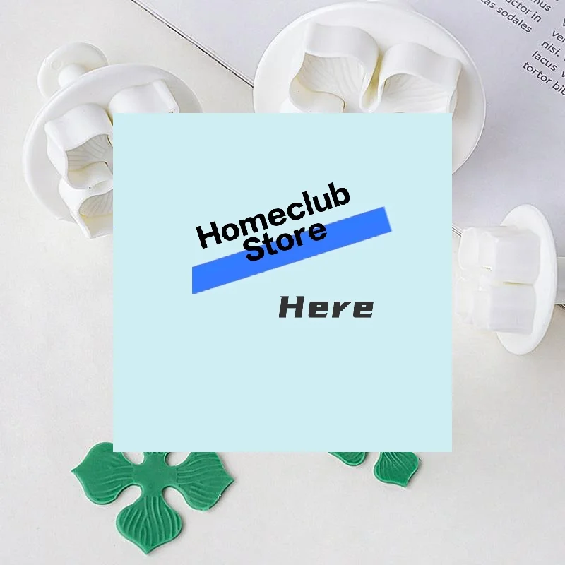 3Pcs/Set Plastic Hydrangea Fondant Cake Decorating Plunger Cutter Flower Blossom Mold Home Cake Tools【Homeclub】