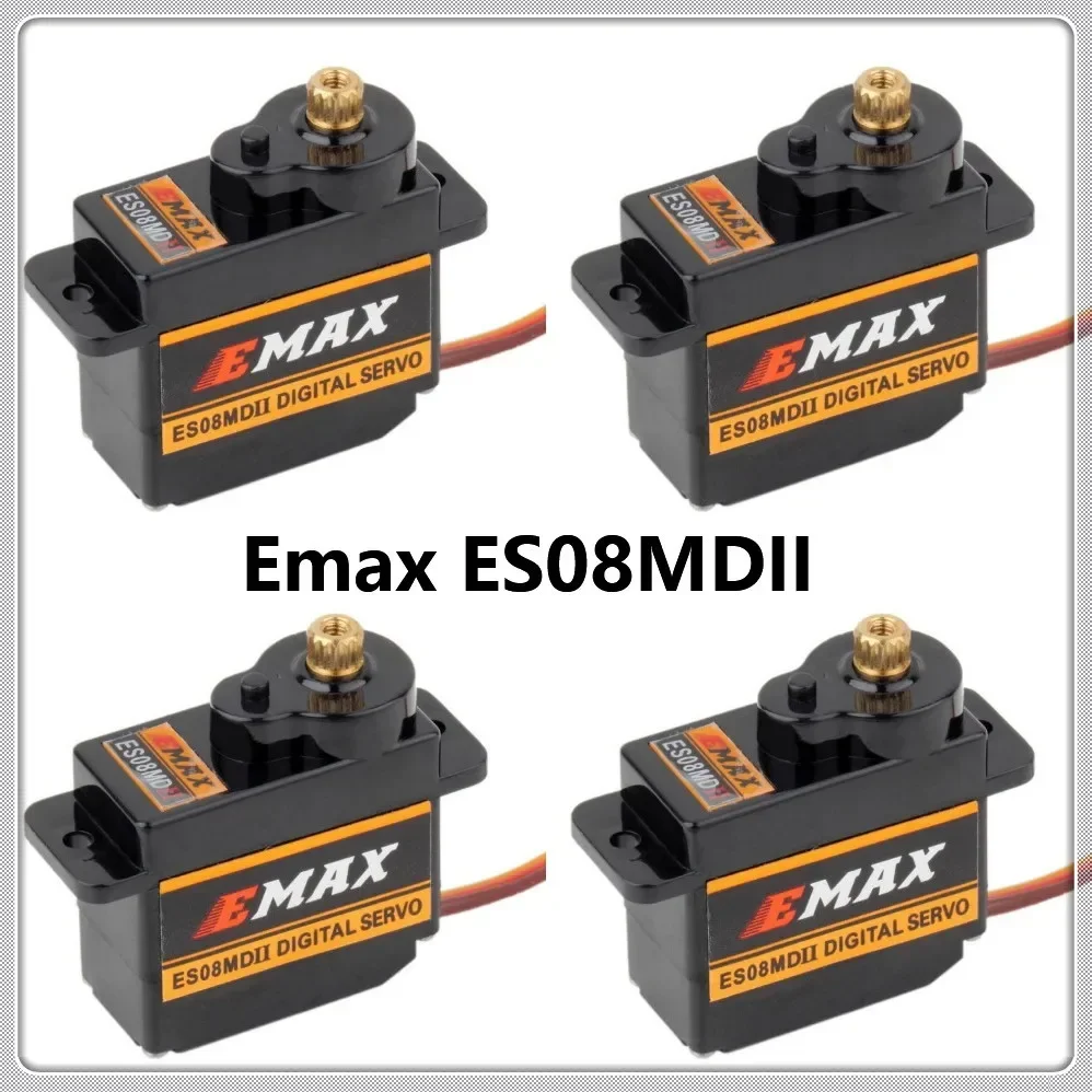 

4 шт. EMAX ES08MD ES08MDII ES08MD II цифровой сервопривод 12 г/2,4 кг/высокоскоростная мини металлическая шестерня