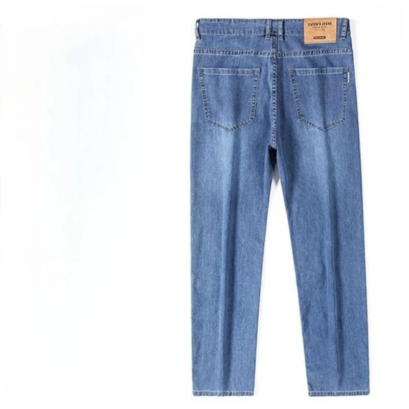 Лидер продаж, осенние и зимние трендовые модные свободные легкие и удобные деловые эластичные джинсовые прямые джинсы, мужская одежда