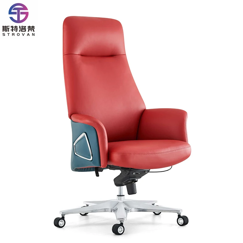 Ceo Boss Computer Draaistoel Kantoormeubilair Hoge rugleuning PU-leer Manager Executive Office Chai