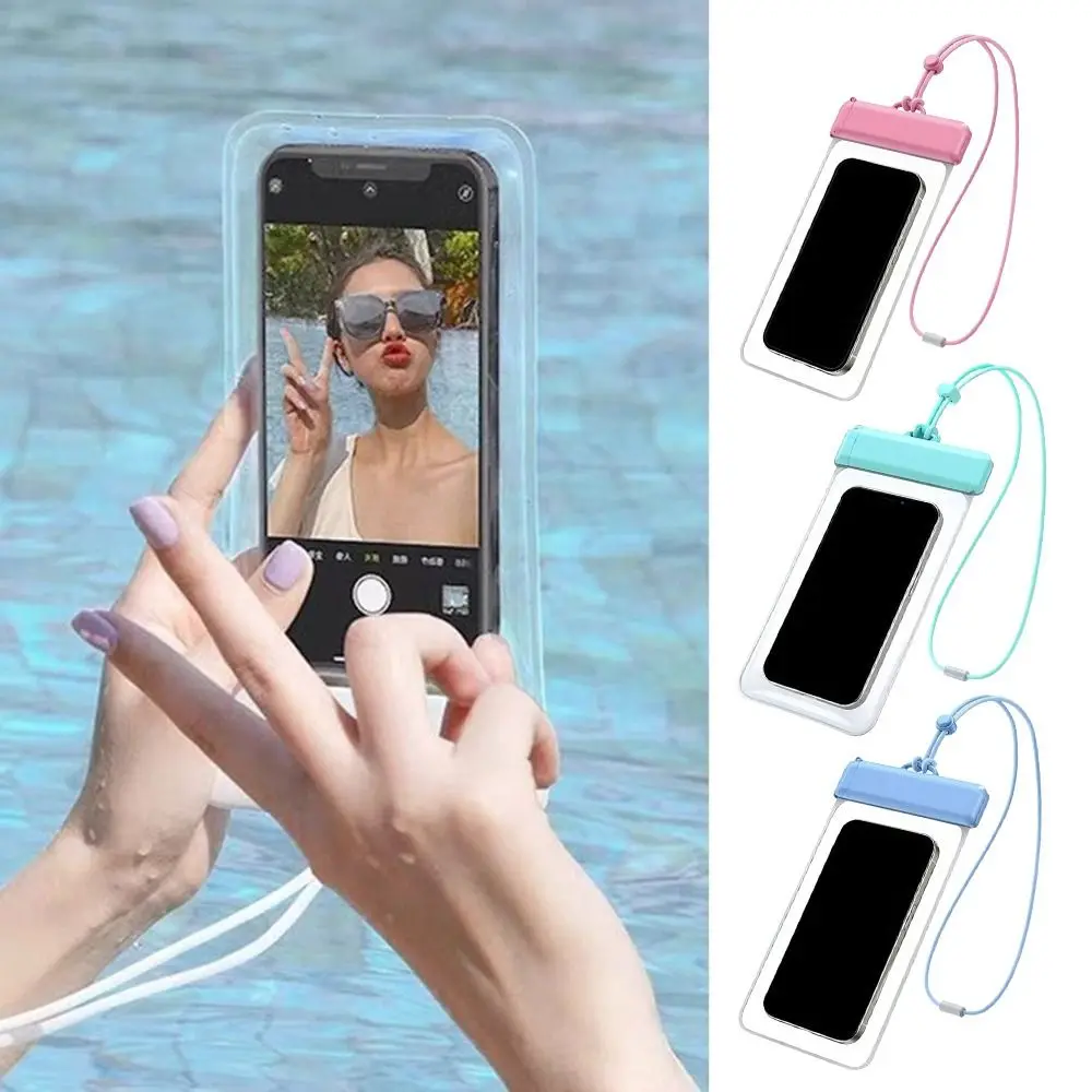 

Touch Screen Compatible Waterproof Phone Bag Dust Seal Airbag Protection Waterproof Phone Case Transparent