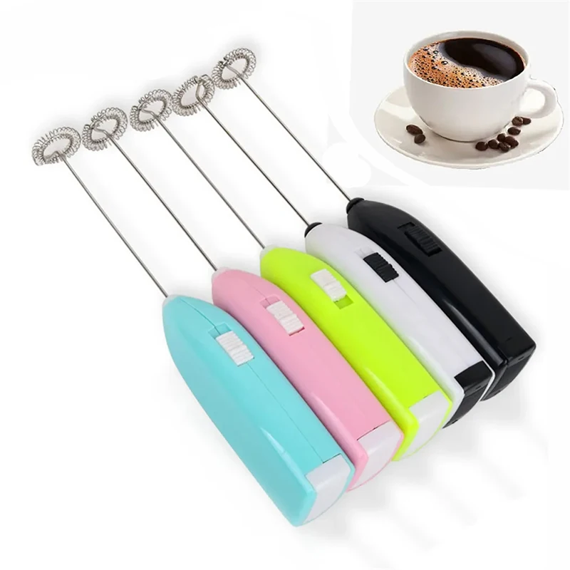 Handheld Electric Egg Beater Milk Frother For Coffee Household Kitchen Cooking Tool Mini Stainless Steel Coffee Milk Tea Blender