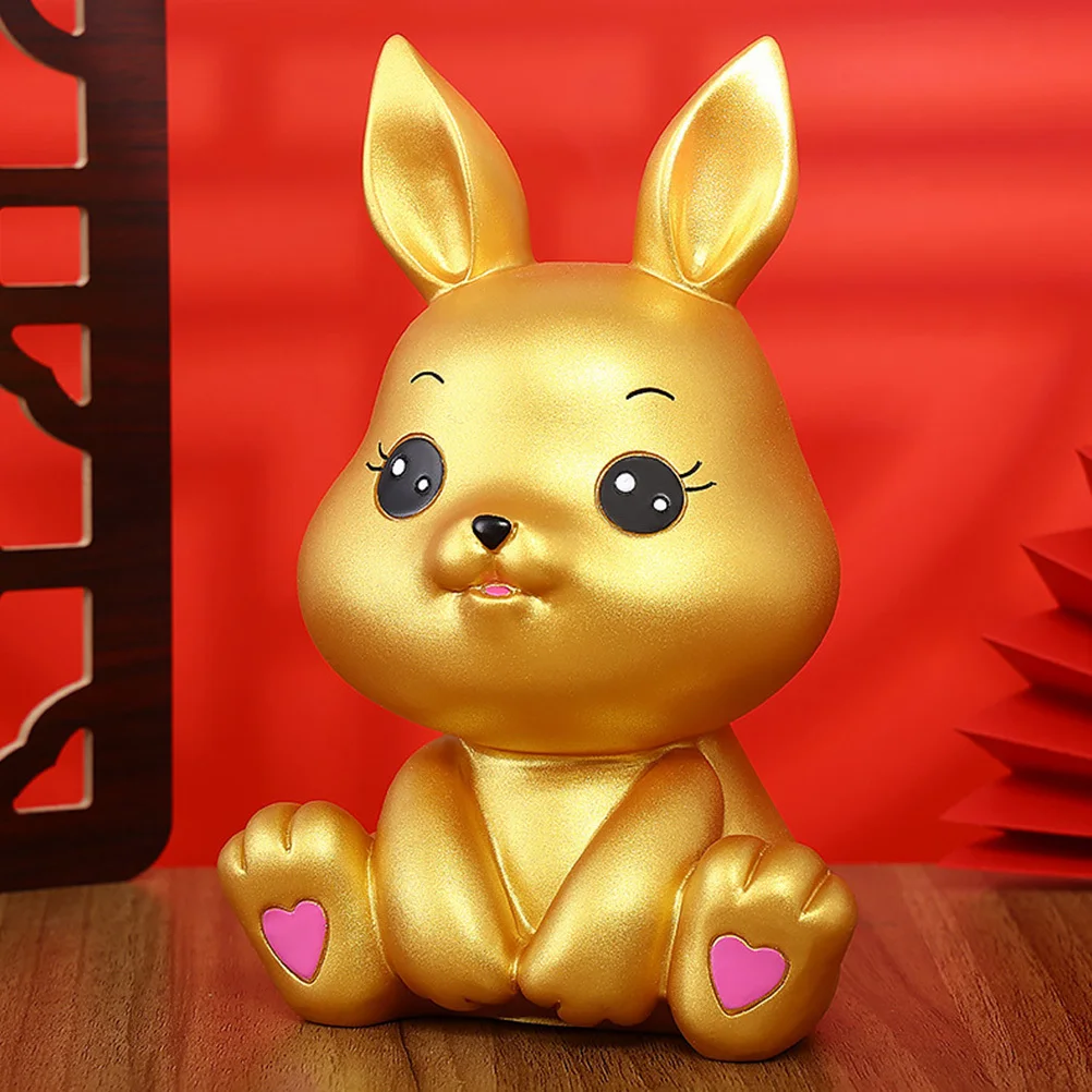 Piggy Bank Large Opening Coin Jar For Kids Money Storage Zodiac Rabbit Bunny Saving Pot Desktop Ornament Decorative Money