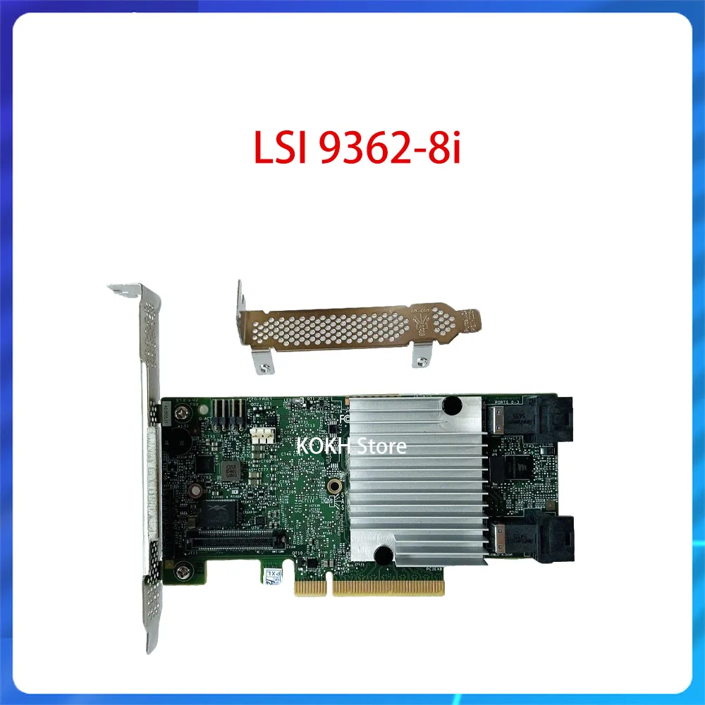 

Original LSI 9362-8i PCI-E 3.0 X8 SATA/SAS 8-Port 12Gb/s RAID Controller Smart Array Card RAID Support: 0, 1, 5, 6, 10