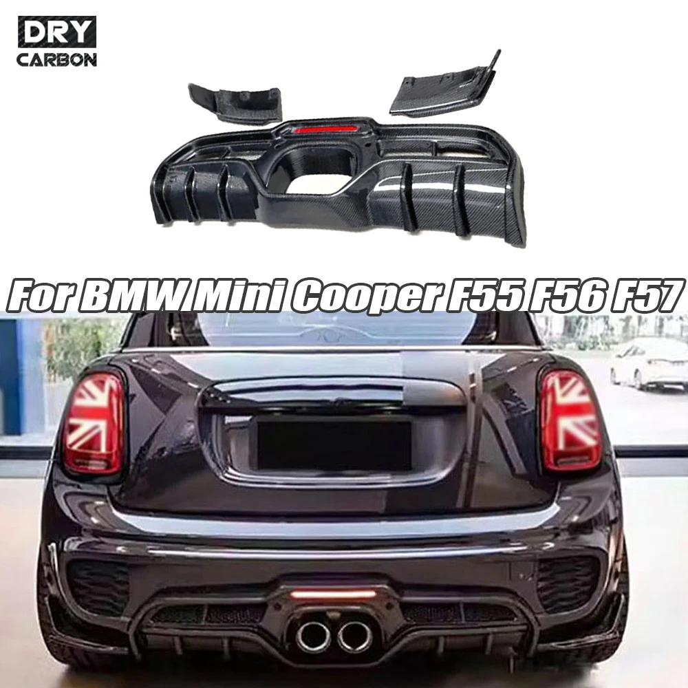 for BMW Mini Cooper F55 F56 F57 JCW 2006-2015 Car Rear Bumper Diffuser Lip Spoiler Side Splitters Canards Flaps Body Kits