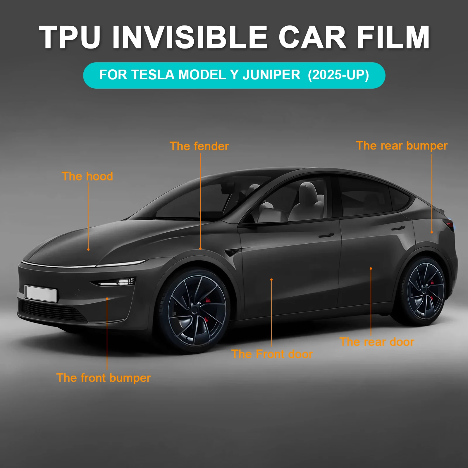 

Защитная пленка из ТПУ 10 мил для кузова Tesla Model Y Juniper 2025 2026 2027, прозрачная, устойчивая к царапинам, аксессуары