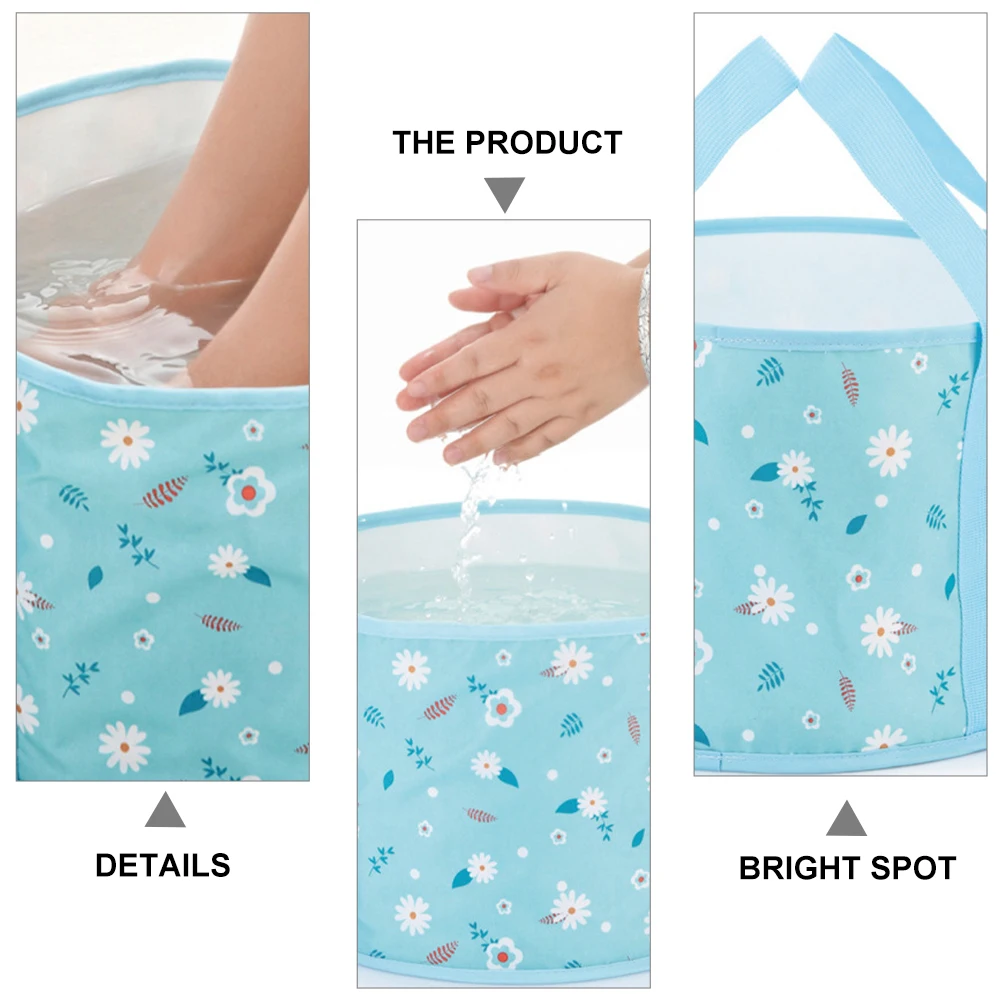 

Travel Bag Foot Wash Basin Portable Tub Soak Outdoor Camping Water Pvc Collapsible Folding