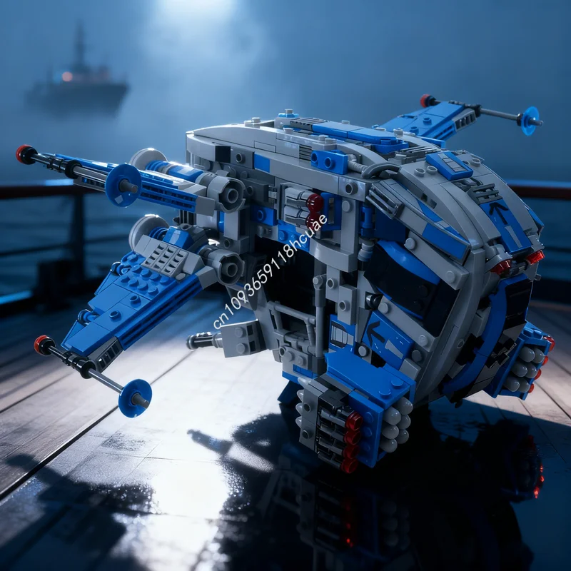 

Набор строительных блоков MOC «Звездный бой: Легион X» — модель дропшипа, 1028 деталей, развивающая игрушка, идея для подарка на Рождество, конструктор для детей