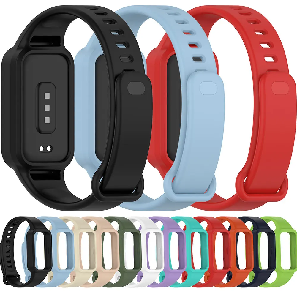 Silicone Watch Strap For Xiaomi band 9 Active,Original Replacement Sport Wristband Bracelet For Redmi band 3 Accessories Correa