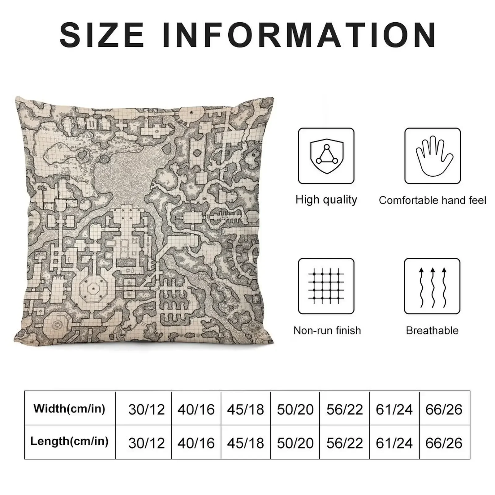 The Winter Tombs - a massive dungeon complex by Dyson Logos Throw Pillow Decorative Pillow Covers For Sofa Cushions pillow