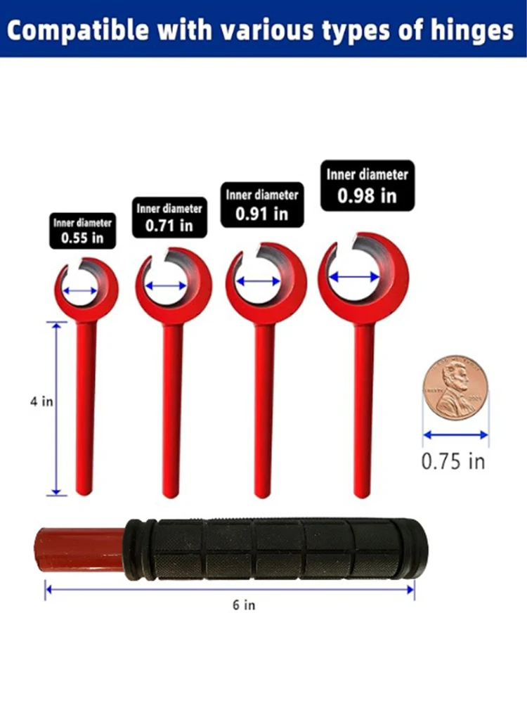 4Pcs Upgraded Hinge Gap Adjustment Wrench Set Heavy Door Hinge Adjustment Tool Multi-Size for Door and Cabinet Alignment