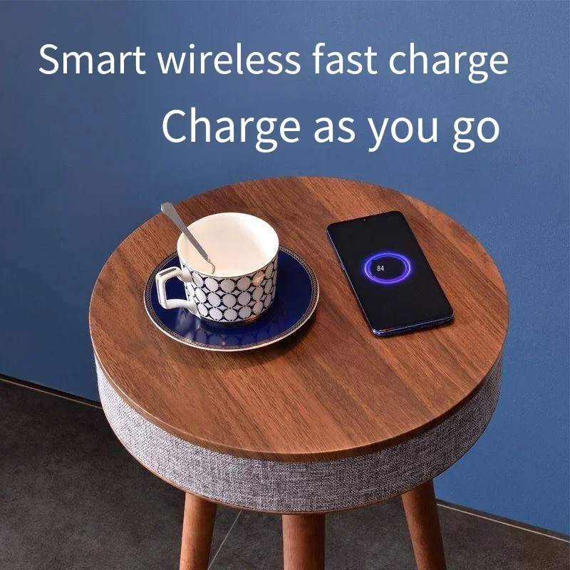 Light Luxury Smart Coffee Table Small Table Wireless Charging Bluetooth Speaker Household Mobile Corner A Few Audio Sofa Edge