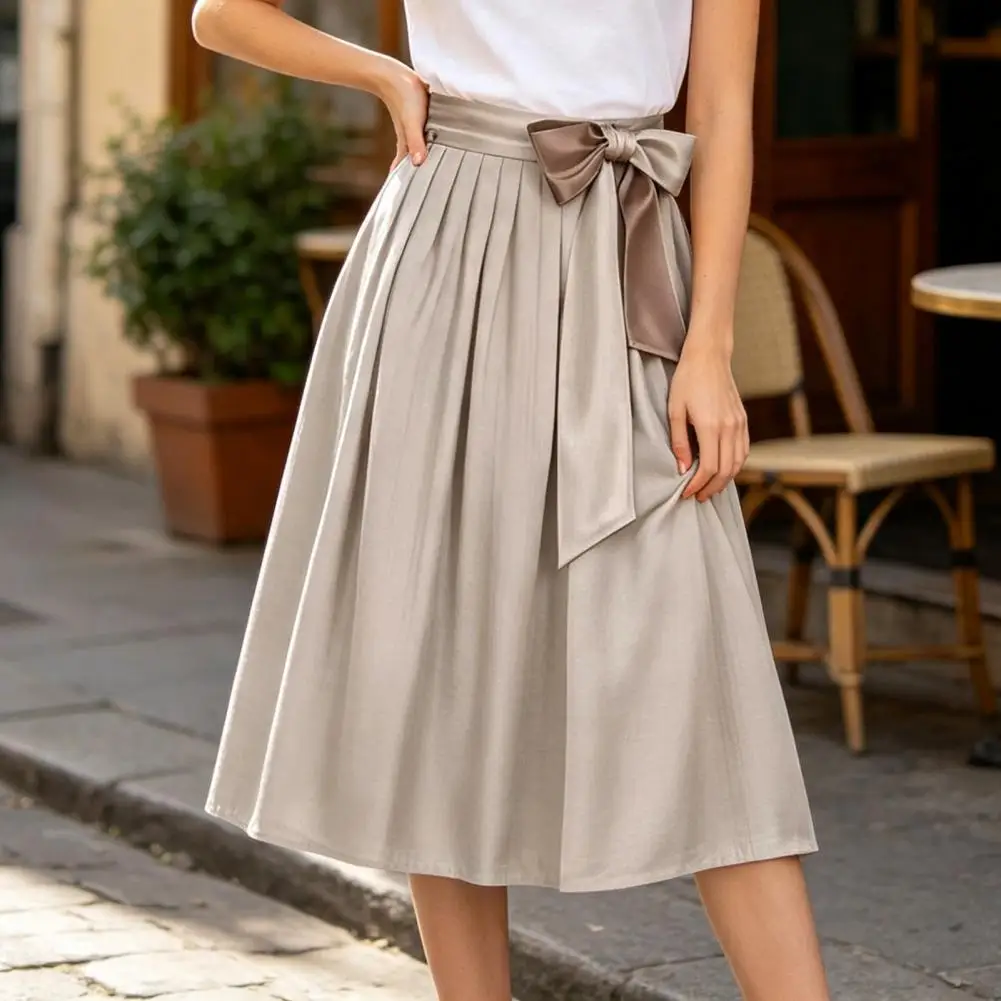 Vintage Satin Pleated Skirt for Women, Bavarian Oktoberfest Traditional Dirndl Skirt, German Costume High Waist Midi Skirt with
