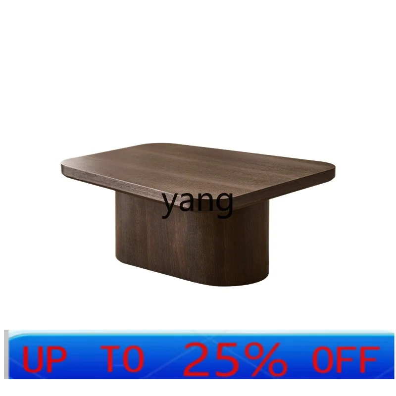 LMM Retro Large and Small Coffee Table Combination Small Apartment Living Room Home Modern Simple Solid Wood Tea Table