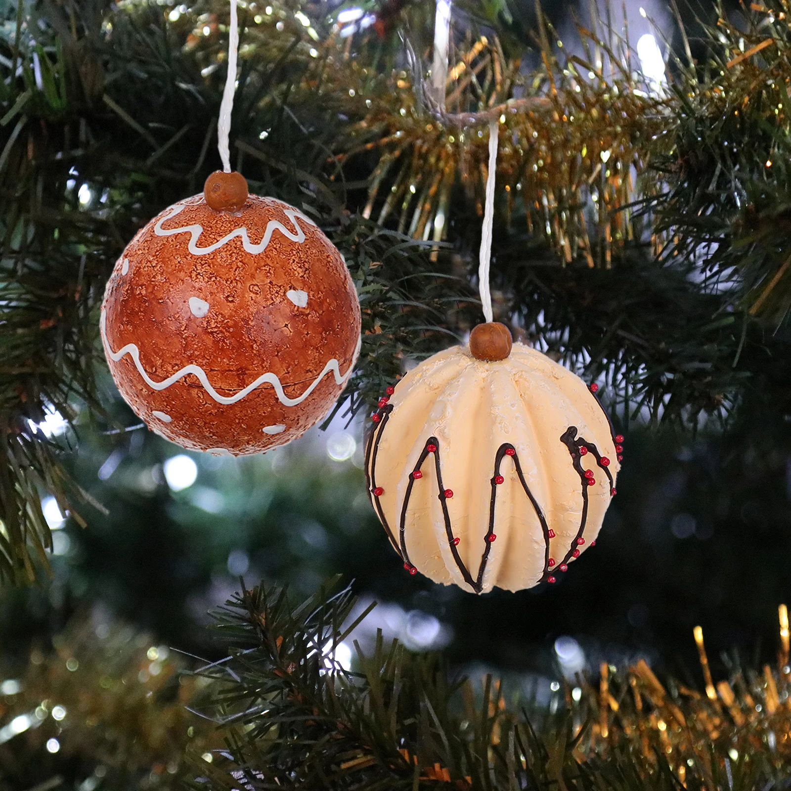 

6Pcs Shatterproof Xmas Balls Handpainted Foam Vibrant Colors Easy to Hang Christmas Tree Ornaments Set Ornaments