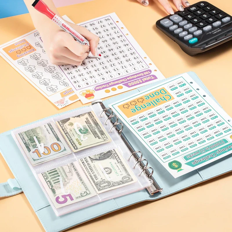 Laser Envelope Binder para Casais, Notepad Poupança Pasta, Evento e Salvar Juntos, 100