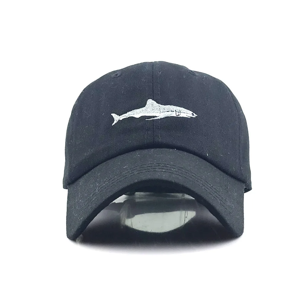 Cotton Shark Baseball Cap Men Women Embroidery Sports Hat Sun Hat Hip-Hop Boy Girls Baseball Hat