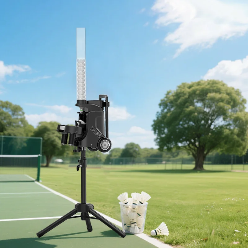 

STLF Wholesale Intelligent Badminton Equipment Professional Balls Feeder Machine Automatic Badminton Training Machine with App P