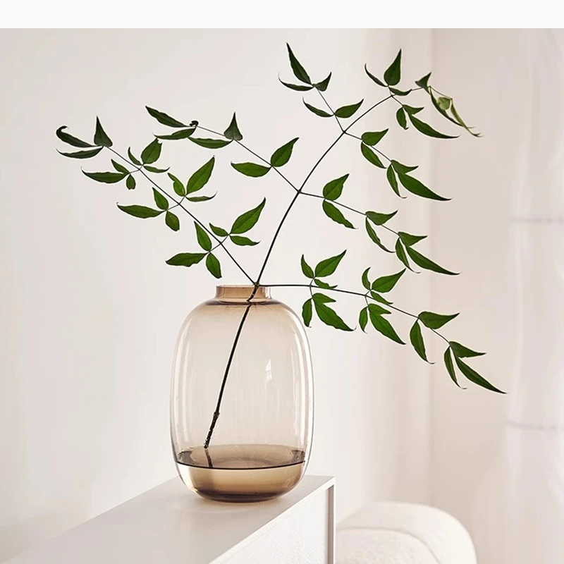 Transparent Vase Glass Flower Ware Dining Table Flower Arrangement Vase Hydroponic Vase Living Room Aesthetic Decor