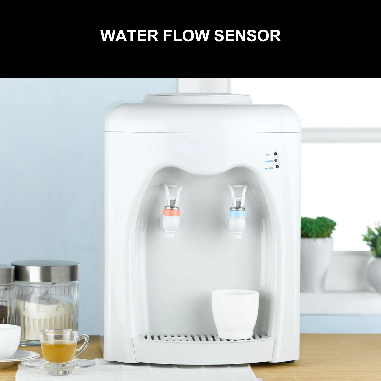 1 Piece Flow Sensor Water Flow Counter with Sealing Ring Leak Proof Design for Purifier Drinking Fountain Equipment