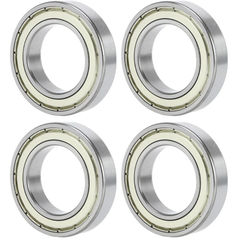 6008ZZ Deep Groove Ball Bearings P6 40x68x15mm Lubricated Bearings Double Metal Seal Silver Tone Scooter Skateboard Wheel