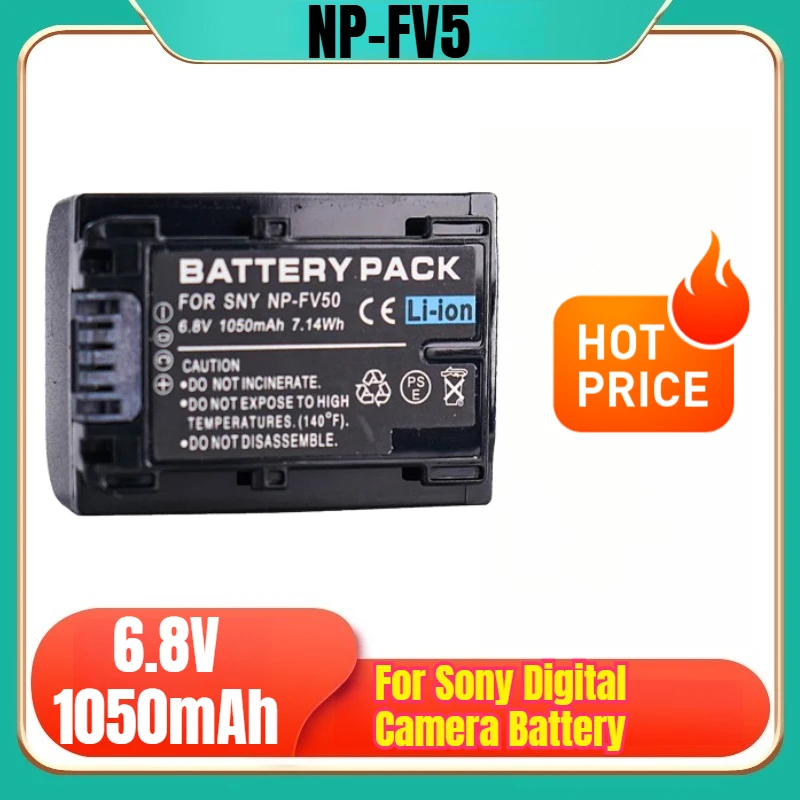 

NP-FV5 6.8V 1050mAh Digital Camera Battery for Sony HDR-CX150E 180E 210E 270E 360E 550E