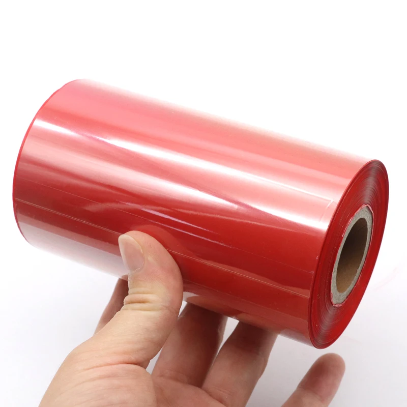 Red 110mmX300m Color Barcode Printing Thermal Transfer Ribbons Wax 50mm 60mm 70mm 80mm 90mm 100mm 110mm 300m Wax label