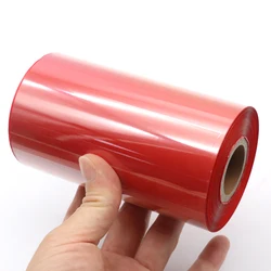 Red 110mmX300m Color Barcode Printing Thermal Transfer Ribbons Wax 50mm 60mm 70mm 80mm 90mm 100mm 110mm 300m Wax label