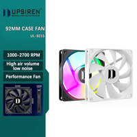 UPSIREN UL-9215 9.2cm Ultra-thin Fan Hydraulic Bearing 92mm Chassis Fan 4pin PWM 2700 RPM Case Fans Black/White/ARGB 92x92x15mm
