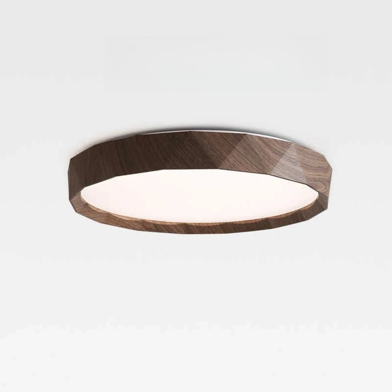

Nordic Walnut Colored Ceiling Light Retro And Minimalist Circular And Minimalist Eye Protection Bedroom Lighting Fixtures