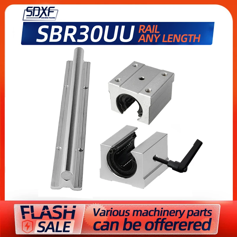 linear rail 30mm SBR30 - 300 400 500 600 700 800 900 1000 1100 1200mm 1 pc linear guide SBR30 + 2 pcs SBR30UU blocks for CNC